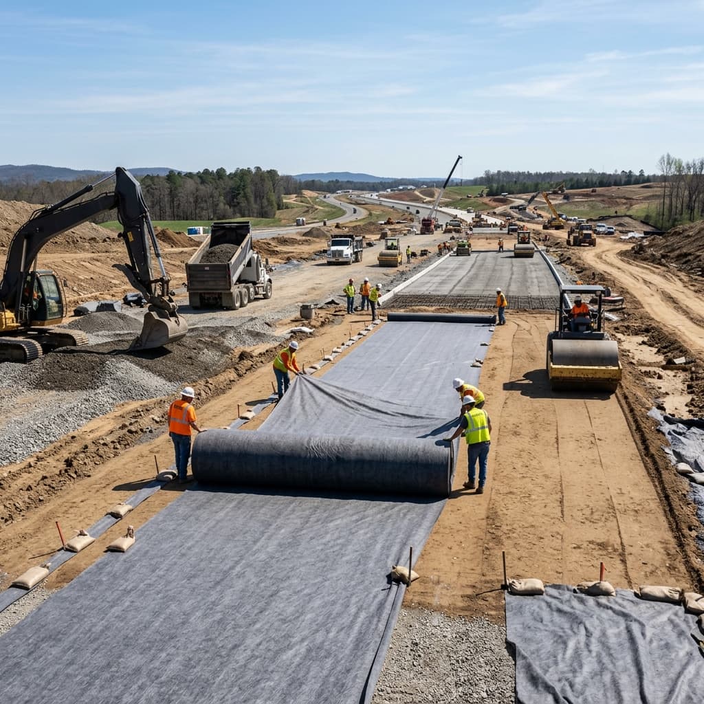 Geotextile application in the field